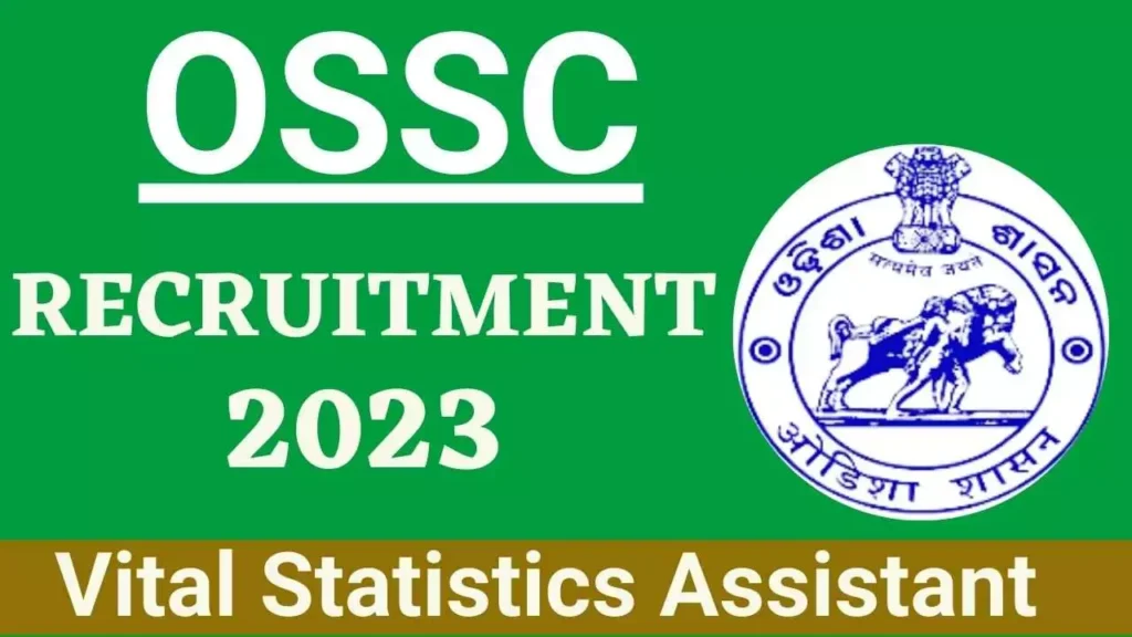 OSSC Vital Statistics Assistant Recruitment 2023