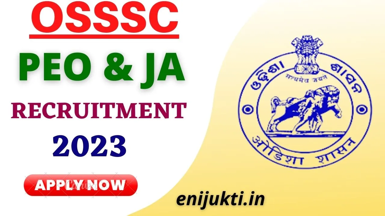 osssc panchayat executive officer recruitment 2023