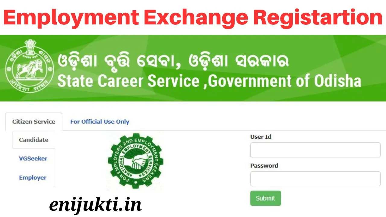 odisha employment exchange online registration