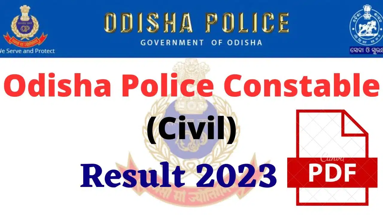 odisha police constable result 2023