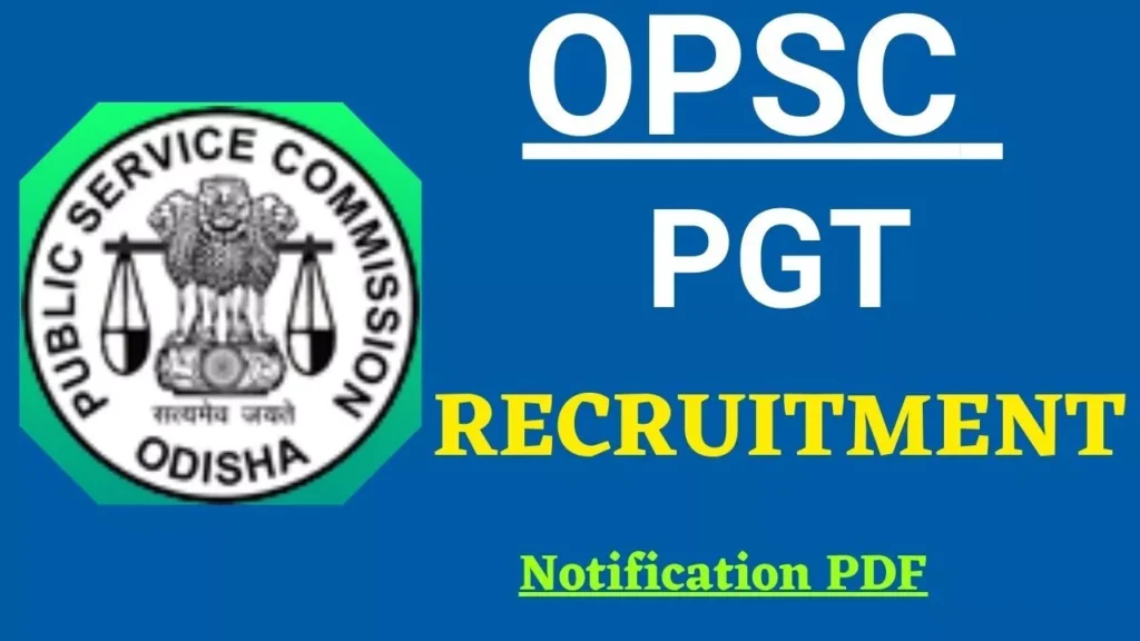 OPSC PGT Recruitment 2024